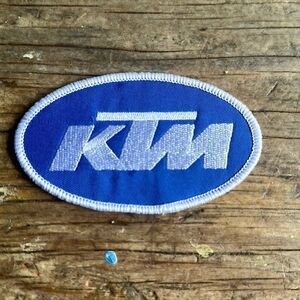 Blue and White KTM Moto Patch